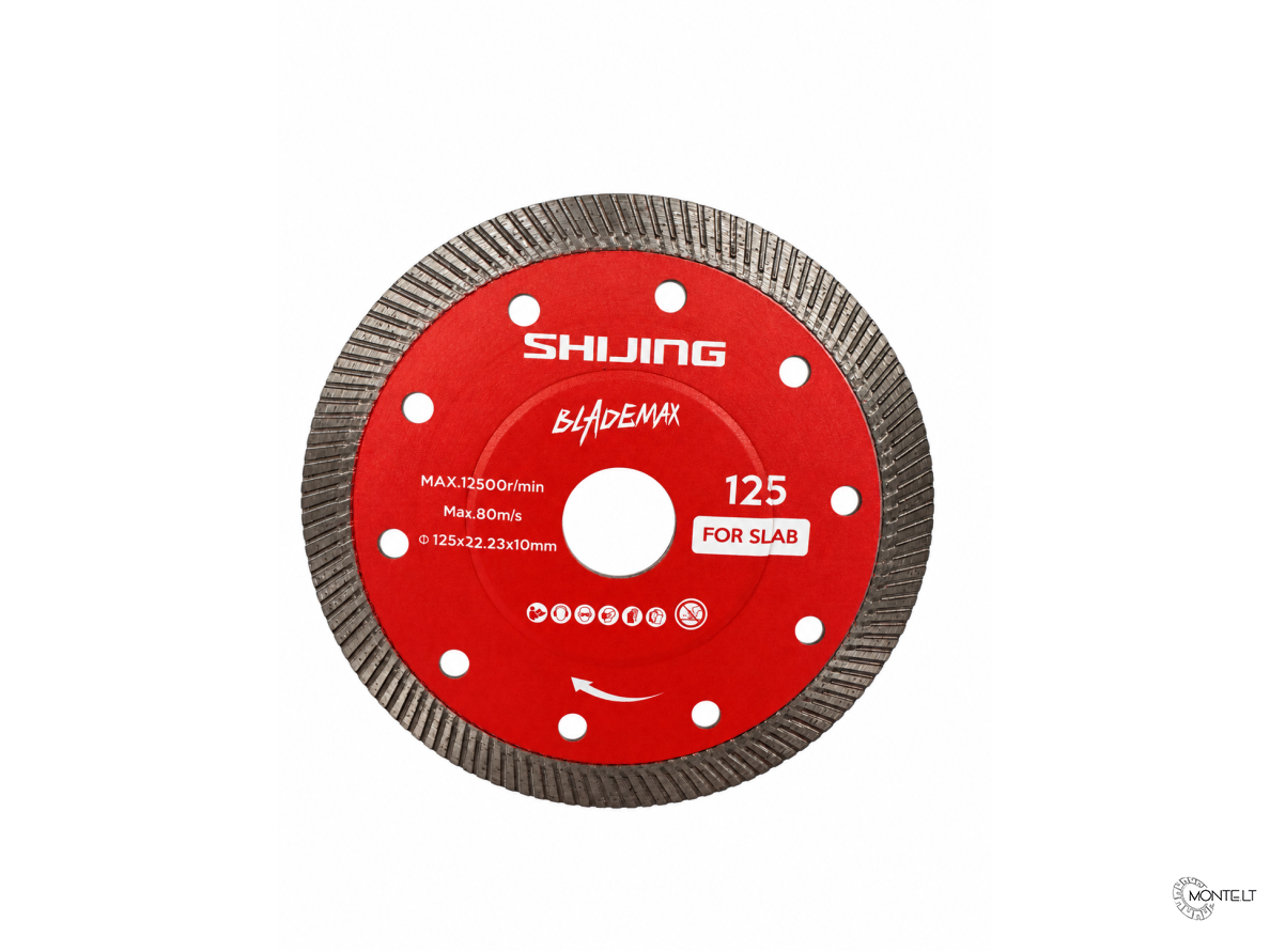 125 mm deimantinis plytelių pjovimo diskas Shijing BladeMax 125 for Slab