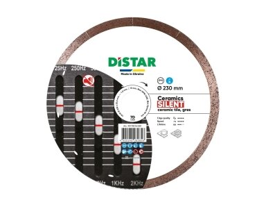 230 mm deimantinis pjovimo diskas Ceramics Silent, Distar