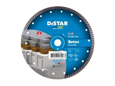230 x 22,23 mm DISTAR TURBO BETON Deimantinis diskas armuotam betonui, betonui, plytoms, trinkelėms, klinkeriui pjauti 230 x 22,23 mm DISTAR TURBO BETON Deimantinis diskas armuotam betonui, betonui, plytoms, trinkelėms, klinkeriui pjauti