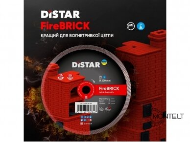 250MM DISTAR FireBRICK šamotinių plytų klinkerio  pjovimo diskas 4