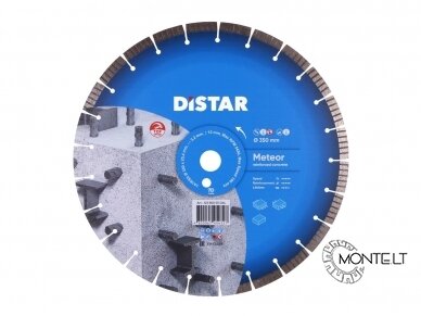 350 mm x 25.4 Meteor H15 deimantinis betono pjovimo diskas