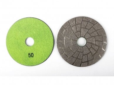 100 mm plytelių šlifavimo ir poliravimo diskai #50 ir #100 nr. BIHUI 1