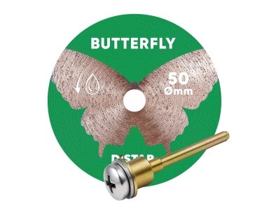 50 mm deimantinis diskas su koteliu graveriui, plytelėms pjauti, Butterfly, Distar 50 mm deimantinis diskas su koteliu graveriui, plytelėms pjauti, Butterfly, Distar