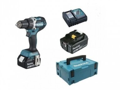 Gręžtuvas Makita su 2vnt. akumuliatoriais DDF484RTJ, 18 V, 2x 5,0 Ah Li-ion, 36/54NM Gręžtuvas Makita su 2vnt. akumuliatoriais DDF484RTJ, 18 V, 2x 5,0 Ah Li-ion, 36/54NM