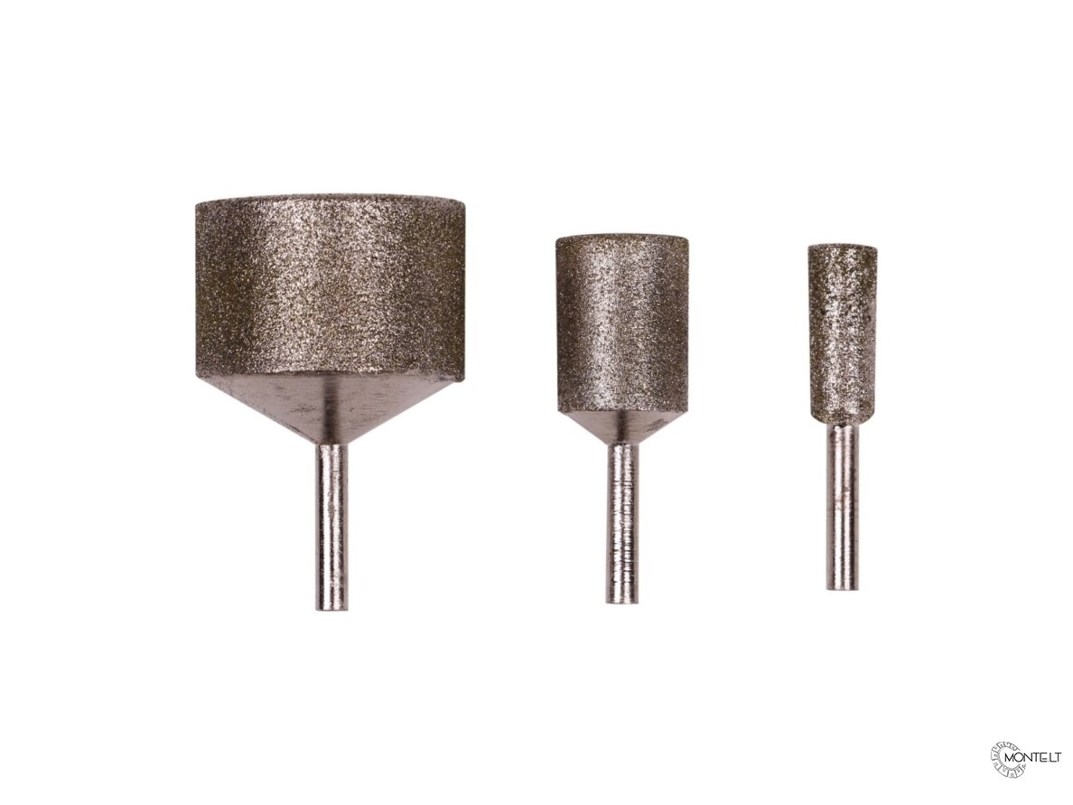 Deimantinių šlifavimo frezų plytelėms rinkinys 3, 6 ir 12 mm spinduliams, RadiusMILL, Distar