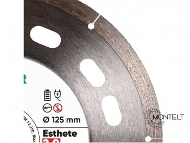 DISTAR ESTHETE 2.0 švaraus pjovimo diskas plytelėms 125mm 1