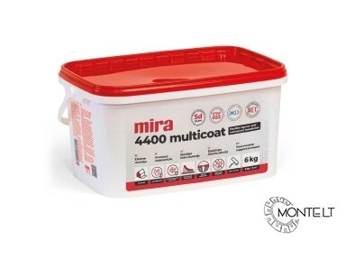 Hidroizoliacinė membrana drėgnoms patalpoms Mira 4400 Multicoat, 6 kg Hidroizoliacinė membrana drėgnoms patalpoms Mira 4400 Multicoat, 6 kg