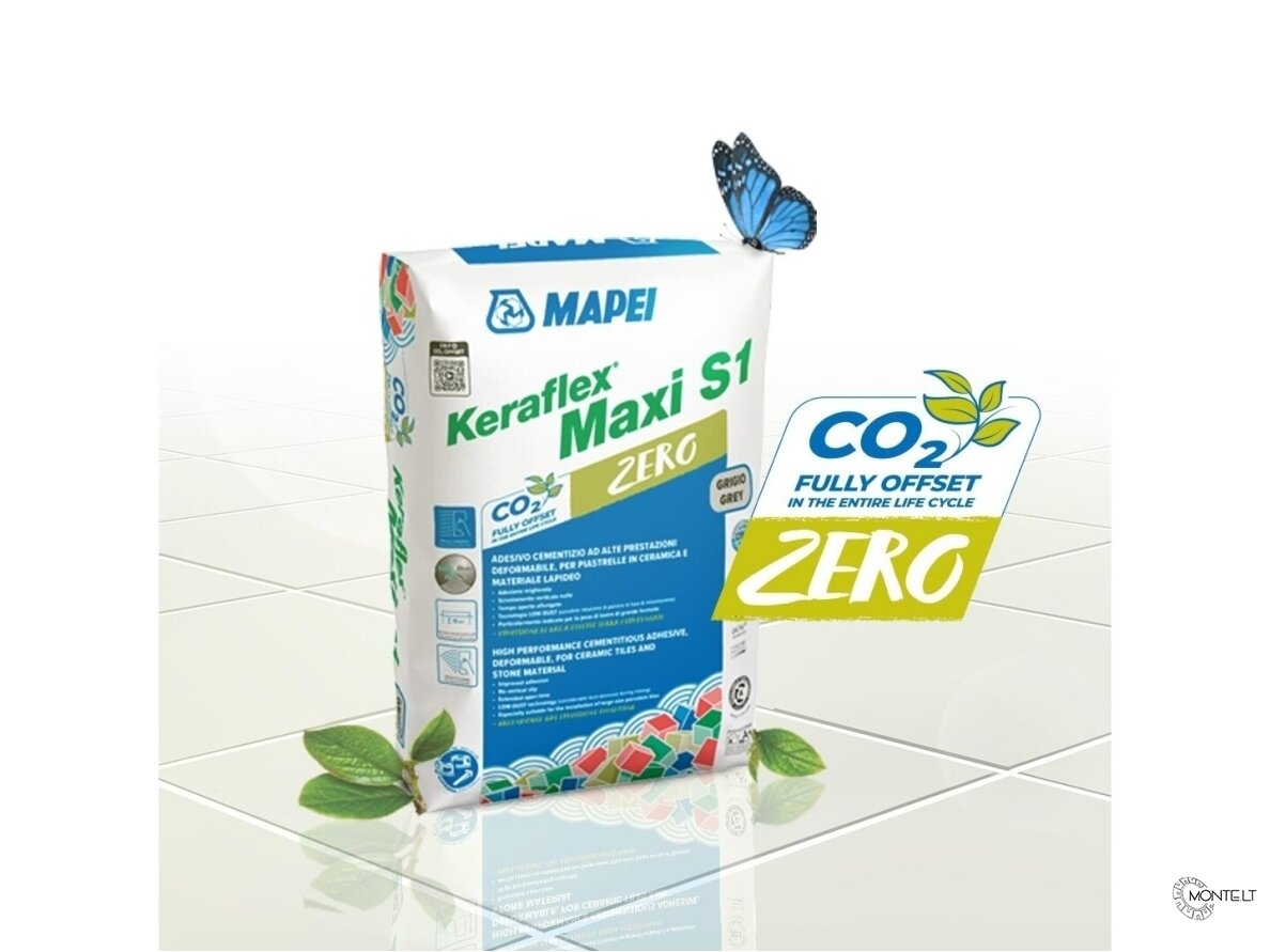 Keraflex Maxi S1 Zero (C2TE S1) elastingi cementiniai klijai (pilki) 20 kg