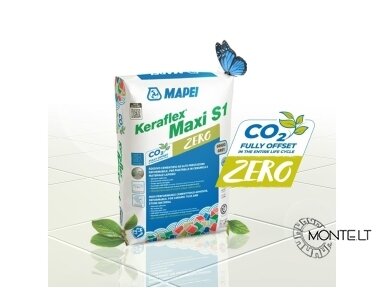 Keraflex Maxi S1 Zero (C2TE S1) elastingi cementiniai klijai (pilki) 20 kg Keraflex Maxi S1 Zero (C2TE S1) elastingi cementiniai klijai (pilki) 20 kg