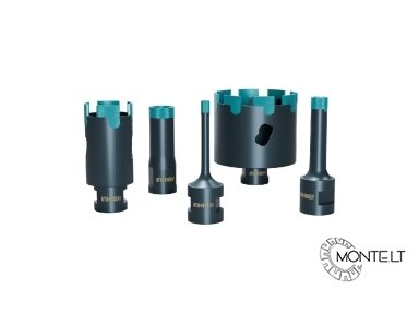 Greito gręžimo deimantinė karūnėlė plytelėms, granitui, marmurui 20mm, 35mm, 45mm, 50mm, 68mm Bihui DBDS